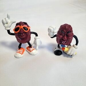 Vintage California Raisin Rubber Figures Set of 2